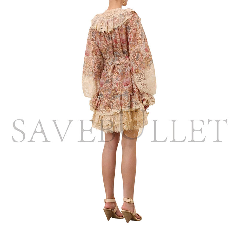 ZIMMERMANN REBELLION LACE-UP MINI DRESS 7238DC261